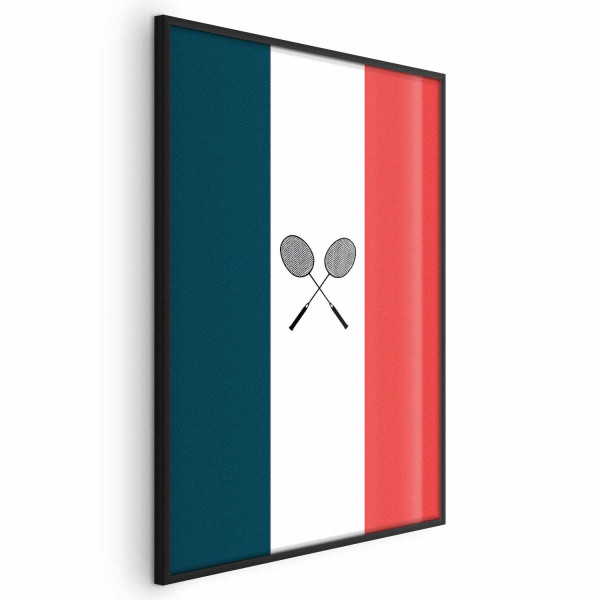 Plakat Francja i badminton 21x30 cm 578365