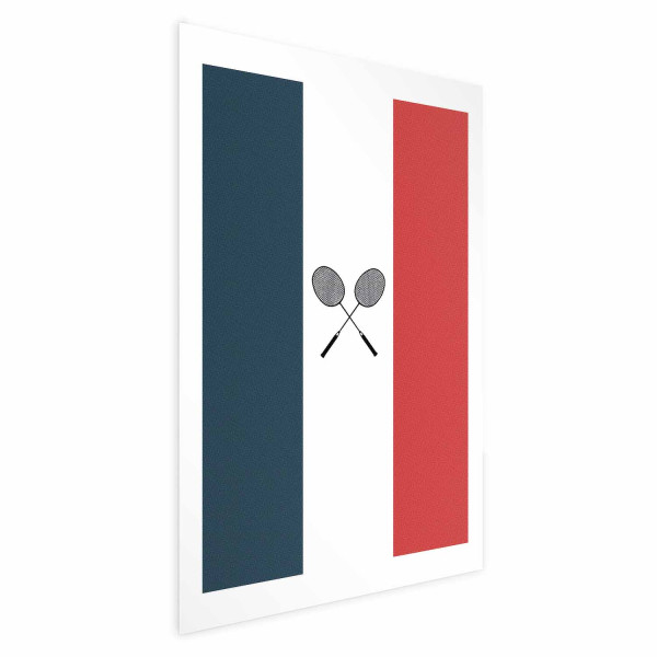 Plakat Francja i badminton 29,7x42 cm 581749