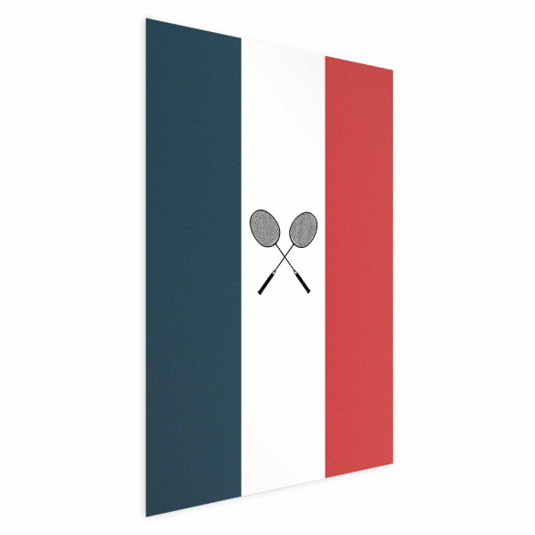 Plakat Francja i badminton 40x60 cm 577726