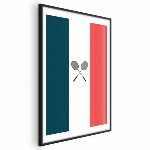Plakat Francja i badminton 40x60 cm 583660