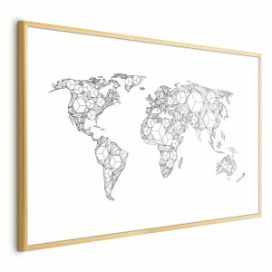 Plakat Geometryczna mapa 30×21 cm 590019 Plakat Geometryczna mapa 30×21 cm 590019