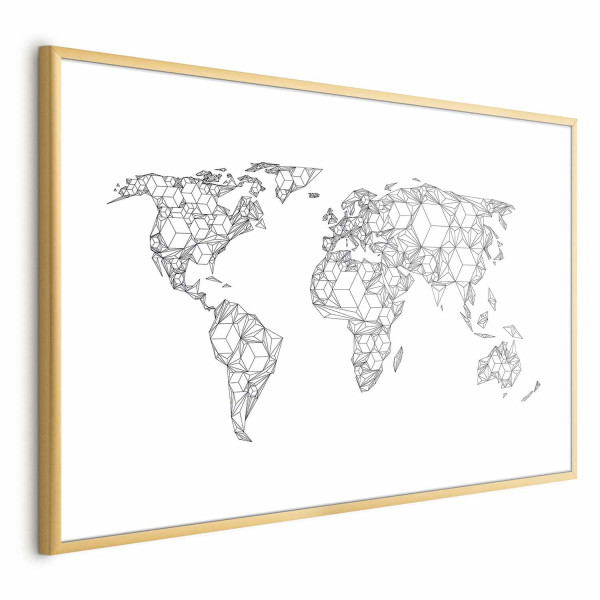 Plakat Geometryczna mapa 30x21 cm 590019
