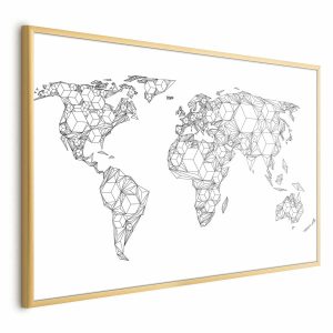 Plakat Geometryczna mapa 42×29,7 cm 581317 Plakat Geometryczna mapa 42×29,7 cm 581317