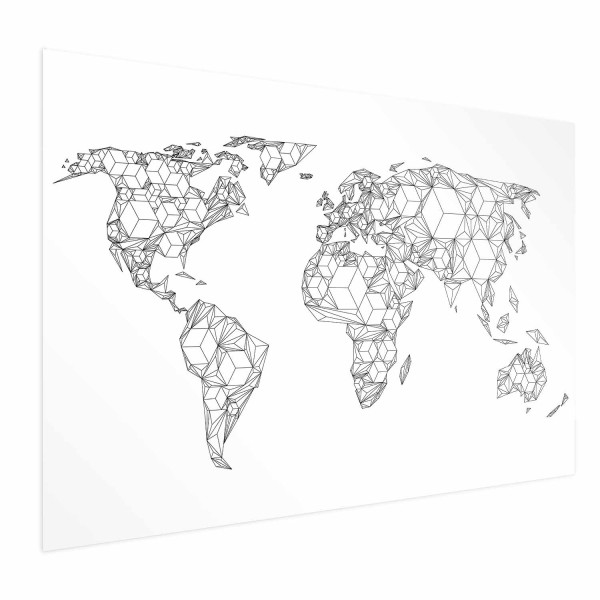 Plakat Geometryczna mapa 42x29,7 cm 578741