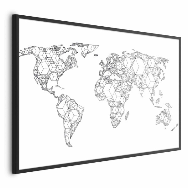 Plakat Geometryczna mapa 60x40 cm 585153