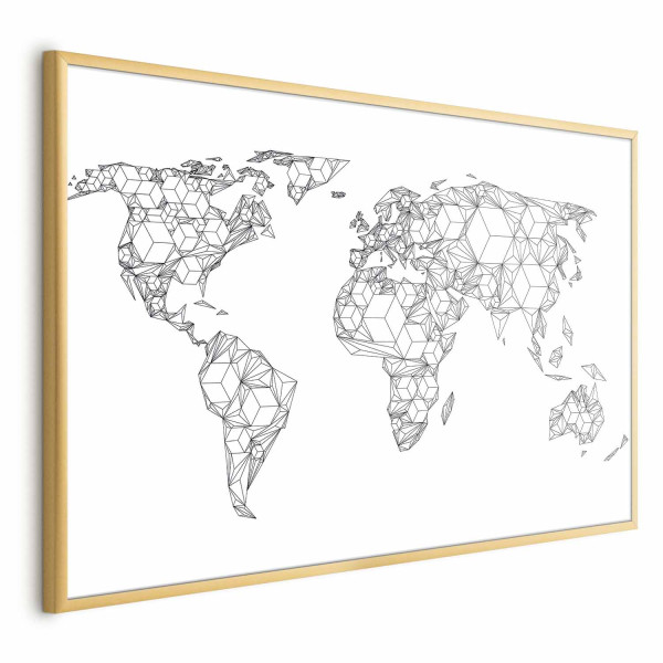 Plakat Geometryczna mapa 60x40 cm 590720