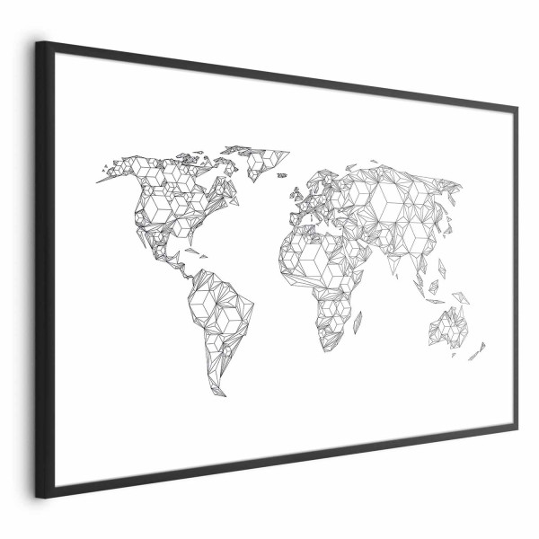 Plakat Geometryczna mapa 90x60 cm 581573