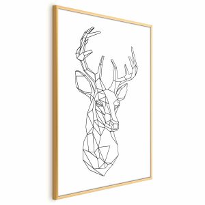 Plakat Geometryczny jeleń 21×30 cm 587951