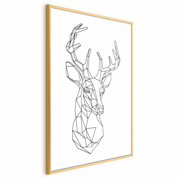 Plakat Geometryczny jeleń 21x30 cm 587951