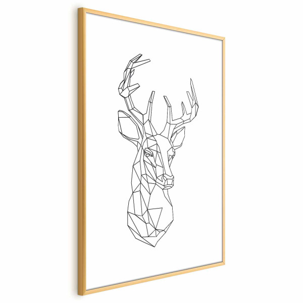 Plakat Geometryczny jeleń 21x30 cm 577431