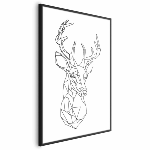 Plakat Geometryczny jeleń 29,7x42 cm 580978