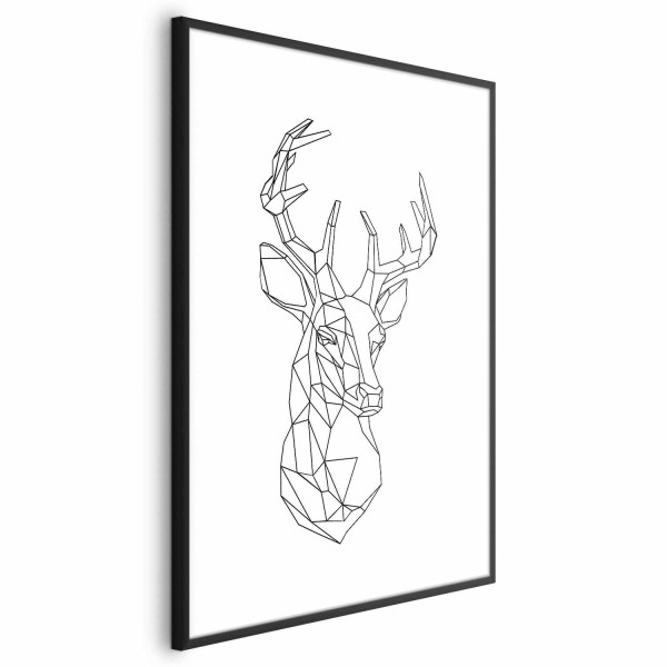 Plakat Geometryczny jeleń 29,7x42 cm 578752