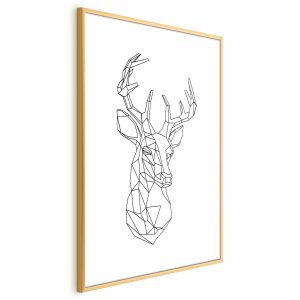 Plakat Geometryczny jeleń 60×90 cm 581449