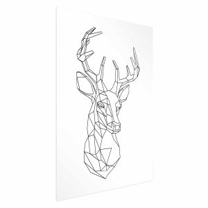 Plakat Geometryczny jeleń 60×90 cm 579361