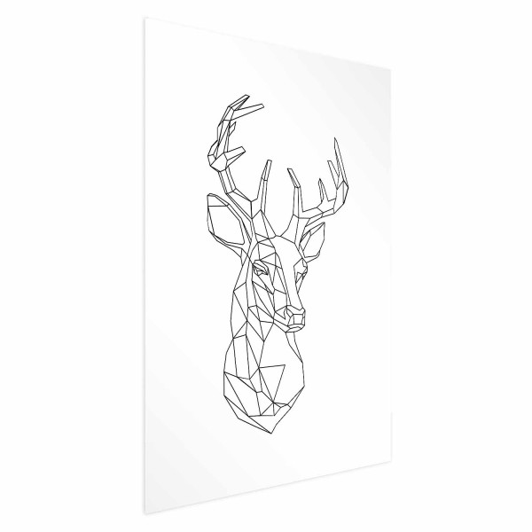 Plakat Geometryczny jeleń 60x90 cm 586739