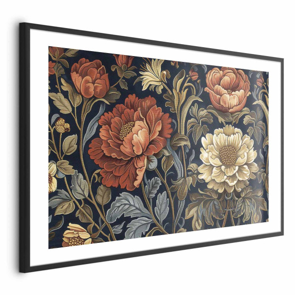 Plakat Gobelinowe kwiaty 30x21 cm 586179