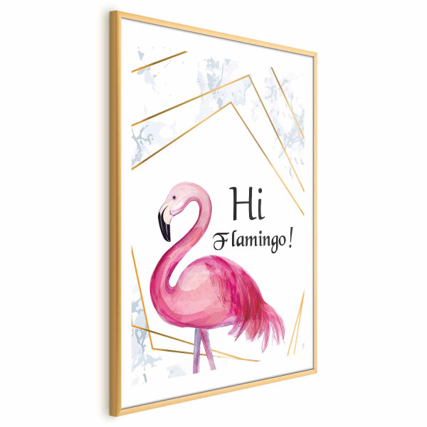 Plakat Hi flamingo 21x30 cm 579409