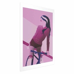 Plakat Kobieta na rowerze 21×30 cm 577161 Plakat Kobieta na rowerze 21×30 cm 577161