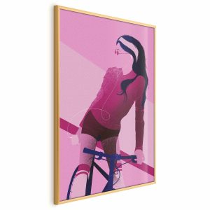 Plakat Kobieta na rowerze 21×30 cm 589025 Plakat Kobieta na rowerze 21×30 cm 589025