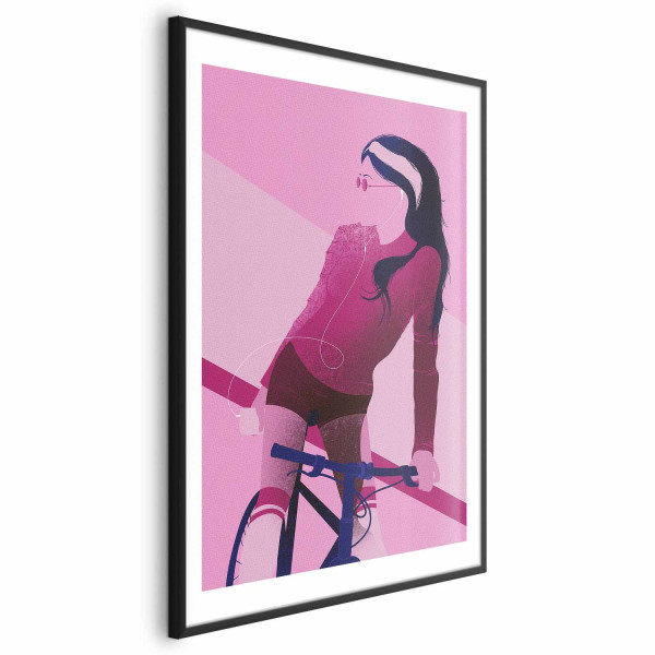 Plakat Kobieta na rowerze 29,7x42 cm 581293