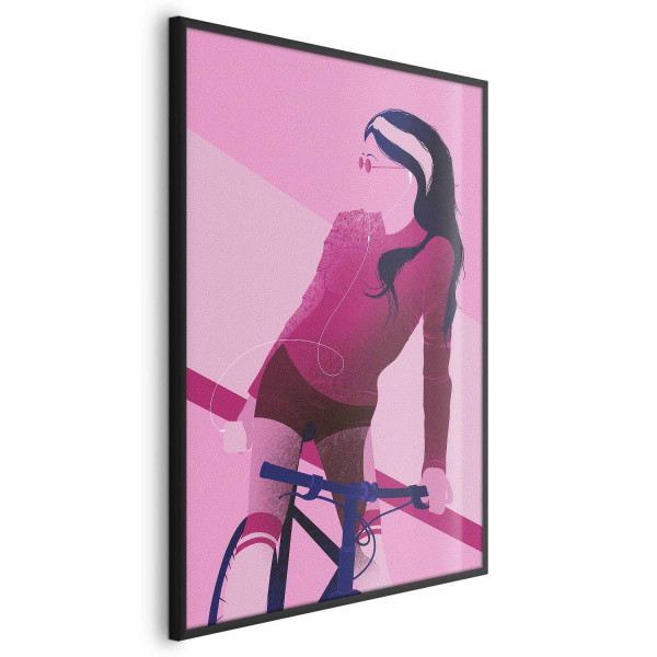 Plakat Kobieta na rowerze 29,7x42 cm 585289