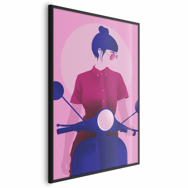 Plakat Kobieta na skuterze 29,7x42 cm 580819