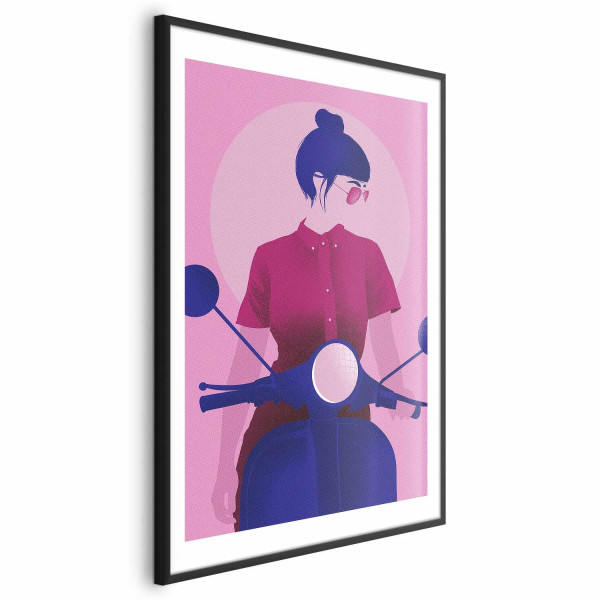 Plakat Kobieta na skuterze 29,7x42 cm 586679