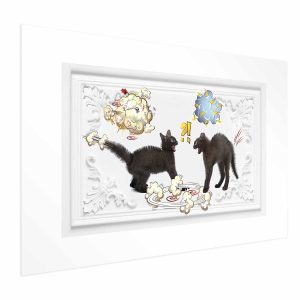 Plakat Kocia kłótnia 60×40 cm 582380 Plakat Kocia kłótnia 60×40 cm 582380