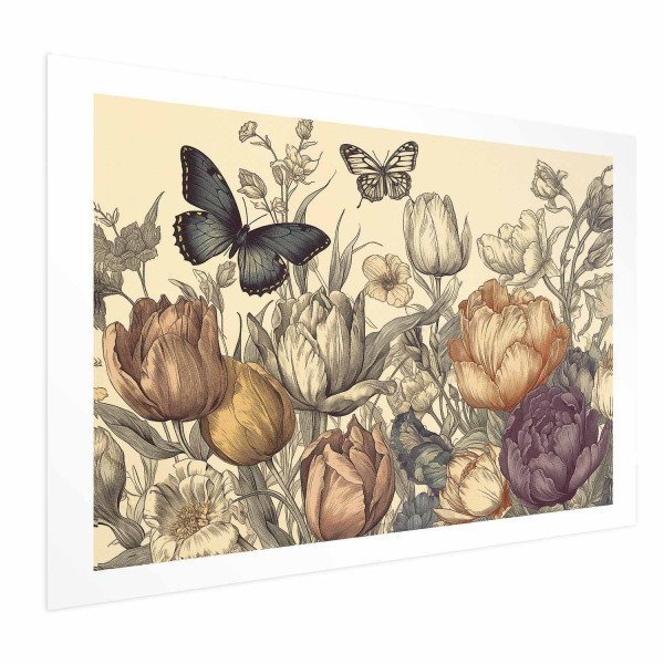 Plakat Kolorowe tulipany 30x21 cm 579482
