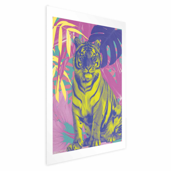Plakat Kolorowy tygrys 40x60 cm 590525