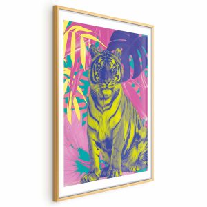Plakat Kolorowy tygrys 60×90 cm 584515