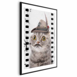 Plakat Kot w kapeluszu 21×30 cm 584481