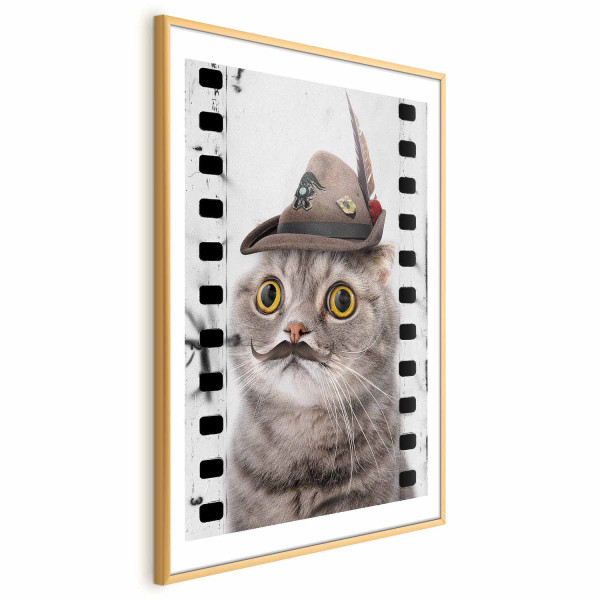 Plakat Kot w kapeluszu 21x30 cm 590234