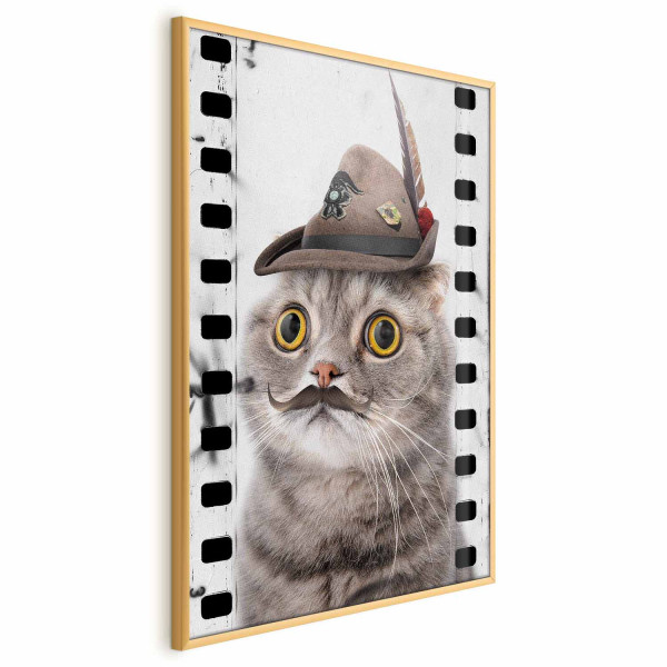 Plakat Kot w kapeluszu 60x90 cm 586019