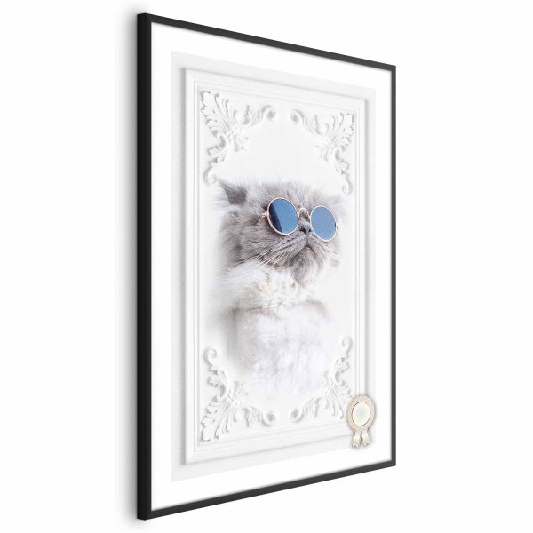Plakat Kot w okularach 21x30 cm 585579