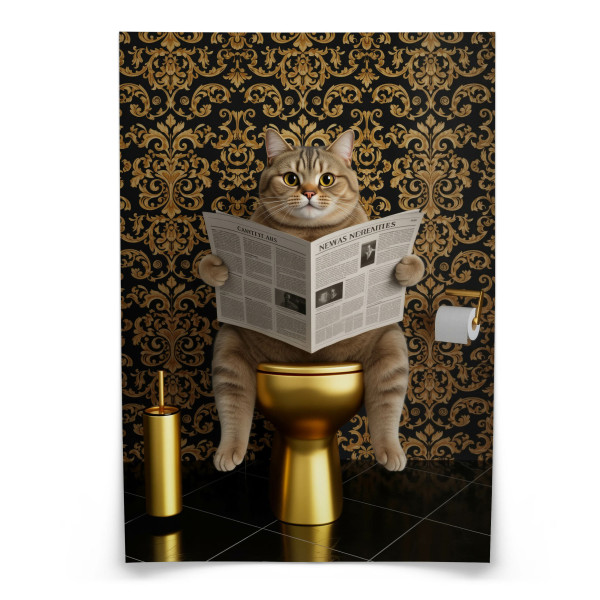 Plakat Kot w toalecie 20x30cm 991871