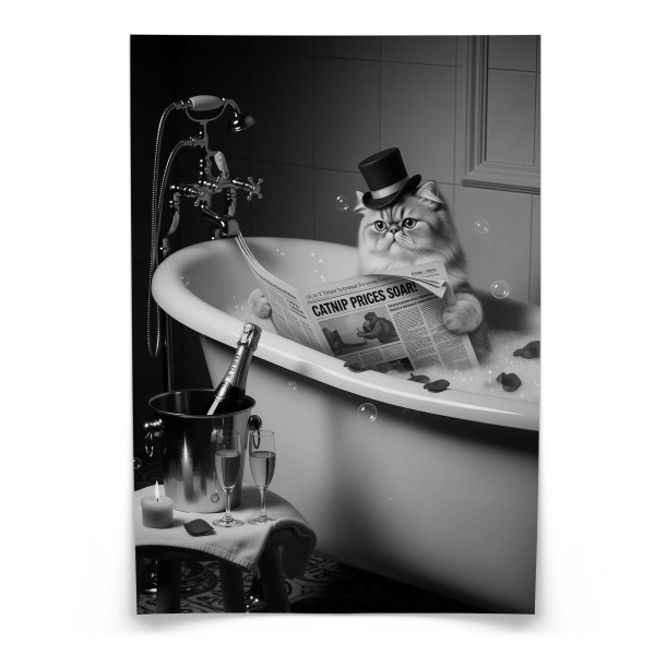 Plakat Kot w wannie 20x30cm 991891
