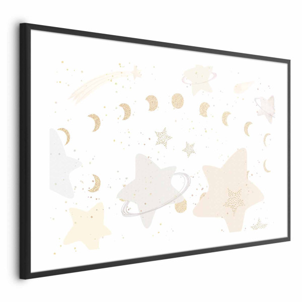 Plakat Księżyc i gwiazdy 30x21 cm 582150