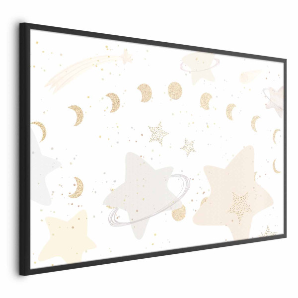 Plakat Księżyc i gwiazdy 60x40 cm 583097