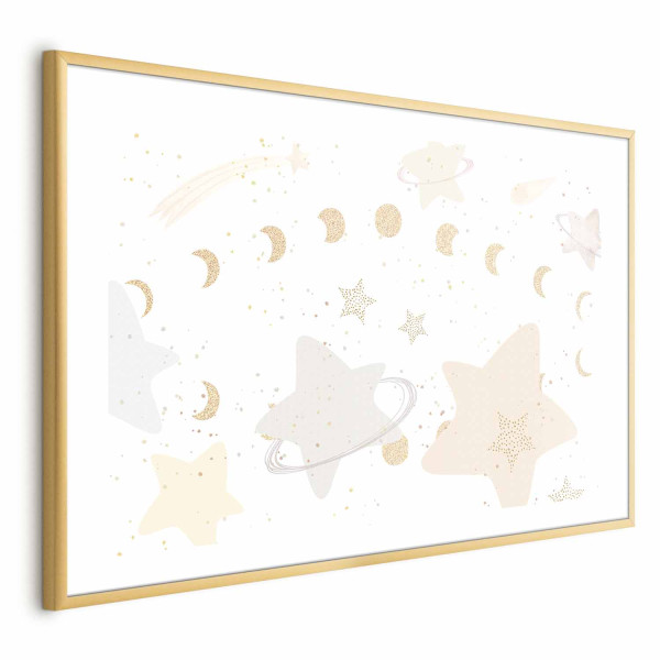 Plakat Księżyc i gwiazdy 90x60 cm 590190