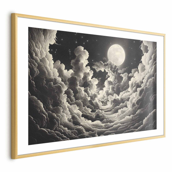 Plakat Księżyc wśród chmur 30x21 cm 578308