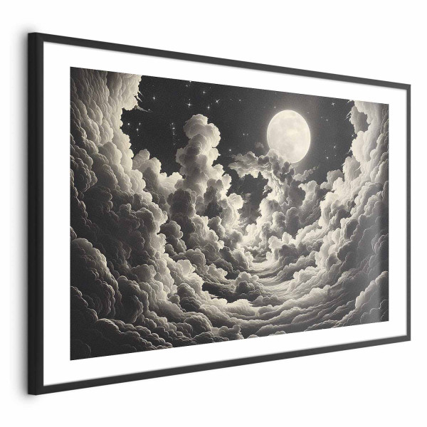 Plakat Księżyc wśród chmur 30x21 cm 582835