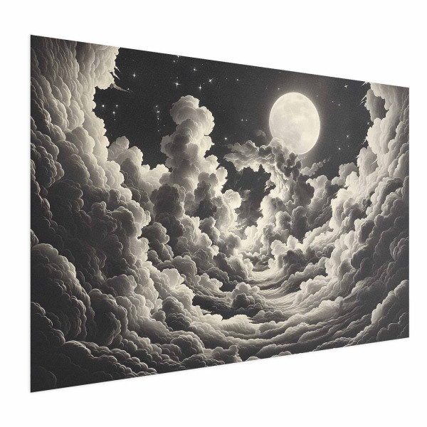 Plakat Księżyc wśród chmur 42x29,7 cm 583000