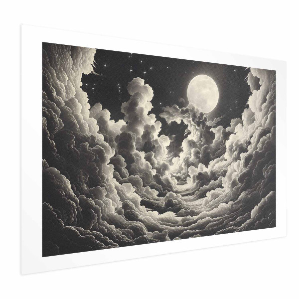 Plakat Księżyc wśród chmur 60x40 cm 583760