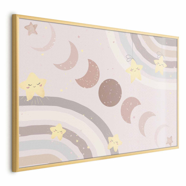 Plakat Księżyc z tęczą 60x40 cm 581806