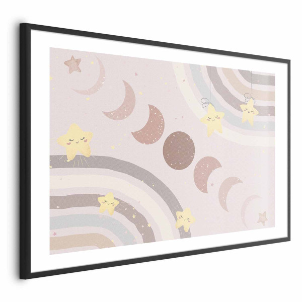 Plakat Księżyc z tęczą 90x60 cm 588923