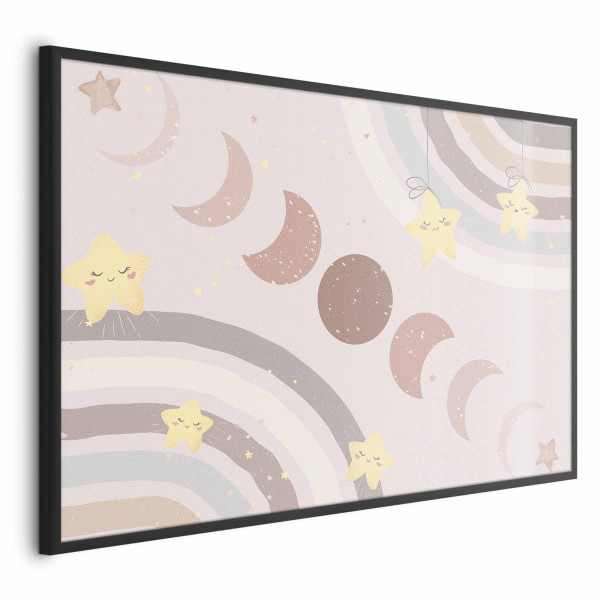 Plakat Księżyc z tęczą 90x60 cm 589868