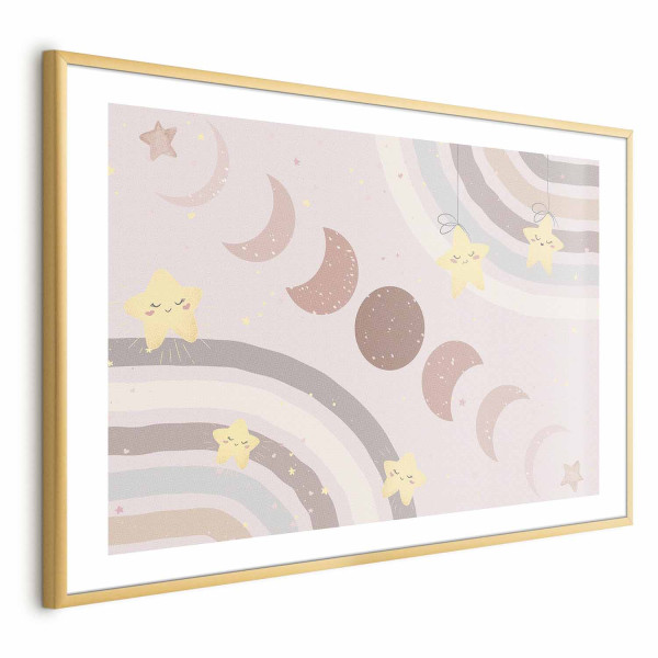 Plakat Księżyc z tęczą 90x60 cm 577206