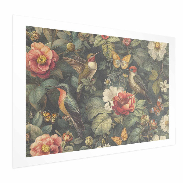 Plakat Kwiaty i motyle 42x29,7 cm 578183
