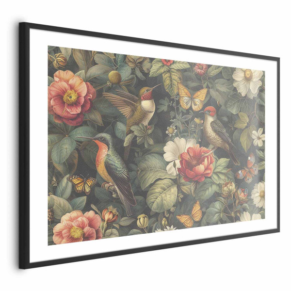 Plakat Kwiaty i motyle 42x29,7 cm 580860